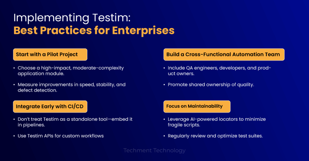 Enterprise automation success with Testim and Techment partnership