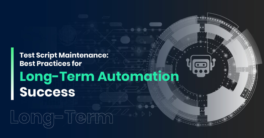 Scalable automation test maintenance strategy with CI/CD integration and monitoring dashboards.