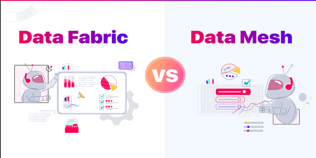 Data Fabric vs Data Mesh architecture for enterprise AI-ready data strategy